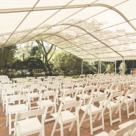 Here the marquee was utilised for the wedding ceremony with the roof cover but no sides.